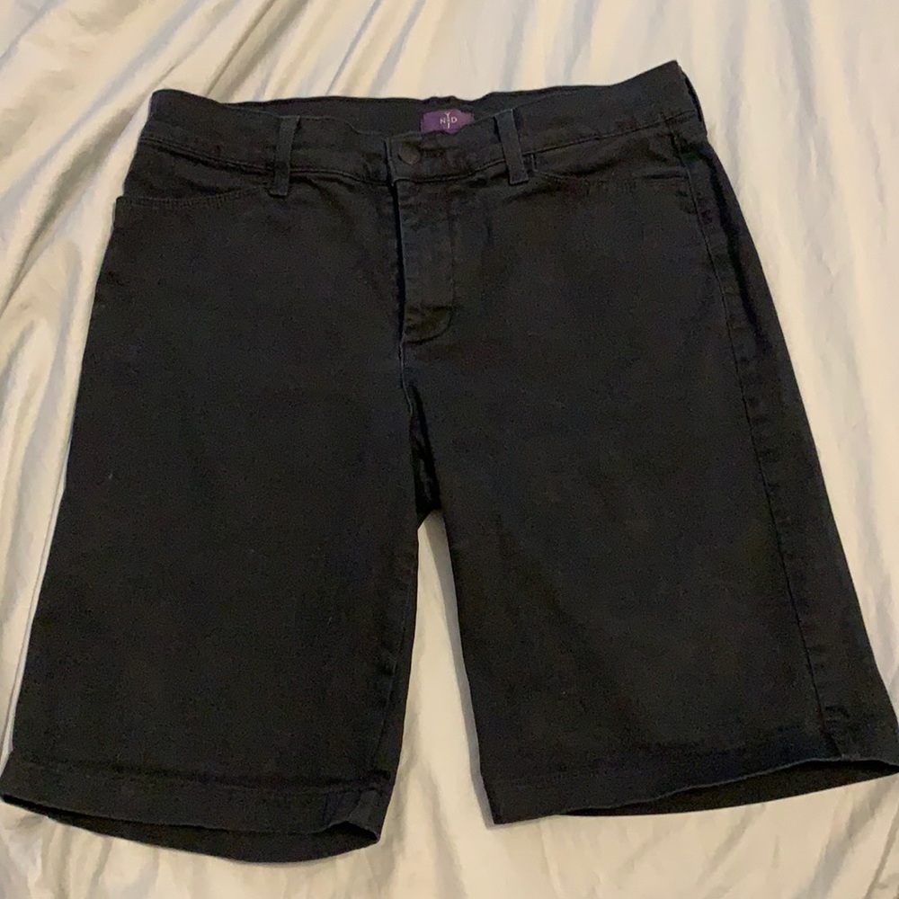 NYDJ black denim shorts size 10